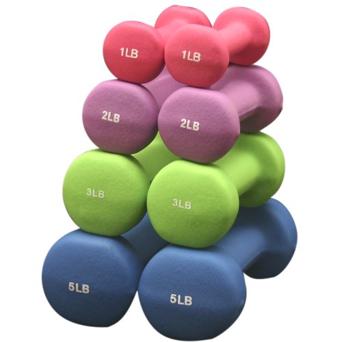 Da Vinci Pair of Neoprene Dumbbells with Non-Slip Grip, Choose Your Dumbbell Weight