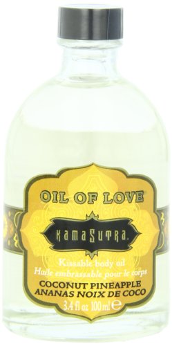 Kama Sutra Company Oil Of Love Body Oil, Coconut Pineapple, 3.4 Ounce