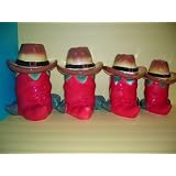 CHILI PEPPER 3-Dimensional Majolica 4 Canisters Set Chilis Peppers *NEW* by ACK USA