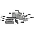 T-Fal Signature Nonstick 12-Piece Cookware Set, Silver