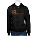Cincinnati Bengals Ladies Black Reading the Defense Full Zip Hoody Sweatshirt