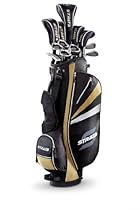 Hot Sale Strata Plus Men's Complete Golf Set with Bag, 18-Piece (Right Hand, Gold, Driver, Fairways, Hybrids, Irons, Putter)