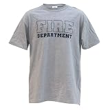 New Grey Fire Department Cotton T-Shirt - Grey