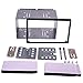Autostereo 180 x 103mm Universal Double DIN Installation Slot Metal Car Stereo Radio Mounting Frame 2DIN Universal Car Radio Adapter in-Dash Mounting Frame Complete Fitting Kit