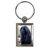 Afghan Hound Black Key Chain