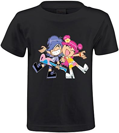 The Cartoon Bands Kids Casual T Shirt Black