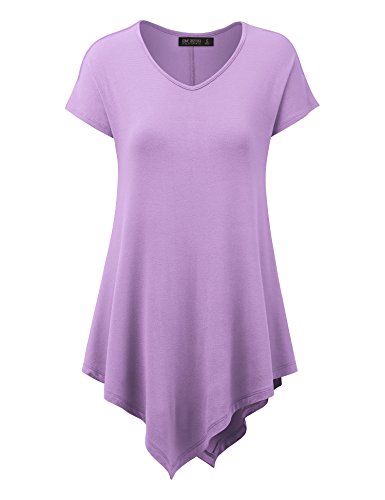 CTC Womens V Neck Short Sleeve Solid & Tie-Dye Tunic