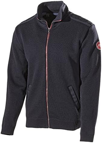 Holebrook Men's Gregor Full Zip Wool Sweater Grey (X-Large, Grey)