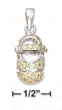 Sterling Silver November Topaz CZ Birthstone Bootie Charm