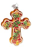 Christopher Radko Holly Cross Ornament