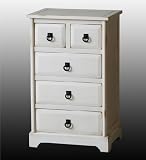 Privilege 24078-W 5 Drawer Stand - Vintage White