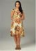 Women's Lauren Kiyomi Printed Voile Ruffle Neckline Dress (Maternity) - More Colors Available