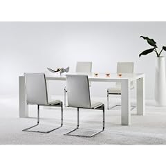 Tisch Big Blanc Esstisch Twist 180x90 cm weiss hochglanz Lack 180 cm
