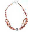 Silver Amulet in Chain Necklace Made with Carnelian Gemstone Gifts 18.25 inches (gnklc206) ~ ShalinCraft