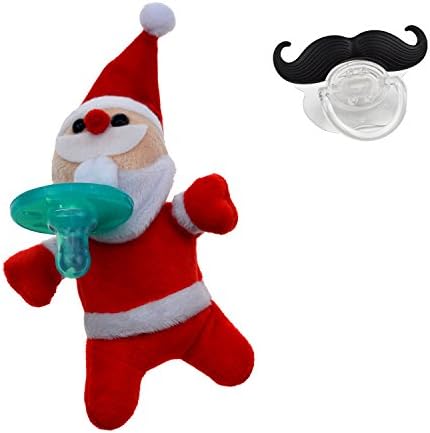 Tinabliss Infant Baby Pacifier Father Christmas with Free One Mustache Pacifier