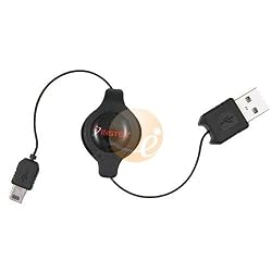 INSTENTypeAToMiniB5-PinRetractableUSBCableforPanasonicLumixDMC-GF1