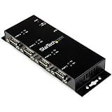 StarTech.com 4 Port USB to DB9 RS232 Serial Adapter Hub - ICUSB2324I - Black