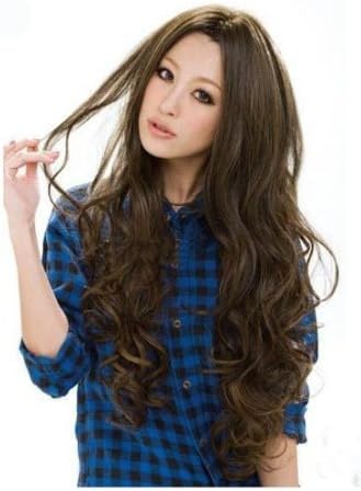 Coco Sexy Stylish Womens Long Fashion Curl Curly Wavy Hair Wig(Light Brown)