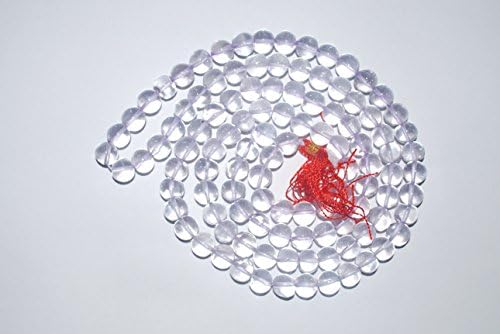 TheMindandBodyStore Clear Quartz Sphatik Jaap Mala Crystal Standard