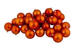 32ct Matte Burnt Orange Shatterproof Christmas Ball Ornaments