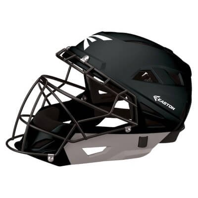 Easton M10 Catcher's Helmet, Black/Silver, Small