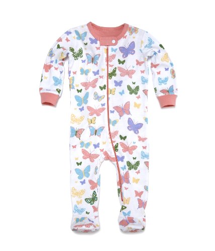 Hatley Footed Coverall Social Butterflies, 12 - 18 Months