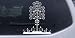 Flower Stalk Big Blooms Flowers And Vines Car Window Wall Laptop Decal Sticker -- White 18in X 20.5in