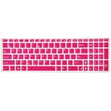 Silicone Laptop Keyboard Skin Cover Protector US (Rose Red Semitransparent)