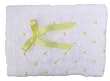 Handmade Baby Blanket - Heirloom in Yellow Satin Lace (100% Hand-knitted)