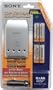 Sony BCG-34HVE4 Quick Battery Charger with Car Kit and 4 AA Ni-MH Rechargeable Batteries