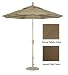 9' Crank Tilt Patio Market Umbrella - Bronze: Toffee
