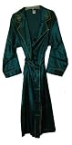 Ladies Silky Satin Look Dressing Gowns(Size - UK 10/12;Colour -Emerald Green)