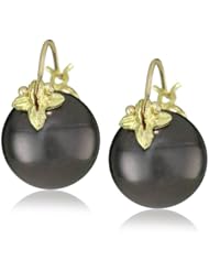Gabrielle Sanchez 12mm 18k Round Black Tahitian Pearl Flyer Earrings