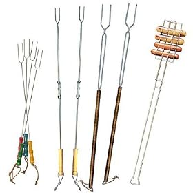 Buy Rome's Set of 9 Forks for Marshmallows and Hot Dogs, Chrome Plated Steel