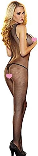 Hustler Crotchless Halter Neck Bodystocking Bodysuit Lingerie JA147#