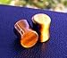 Pair Of Double Flare Organic Red Tigers Eye Stone Ear Plug Piercings (Multiple Sizes Available)