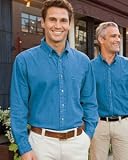 Harriton Men's Long-Sleeve Denim Shirt