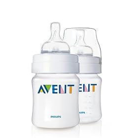 Philips AVENT SCF680/27 Classic Feeding Bottles (Newborn Flow, 125 ml, 2-Pack)