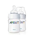 Philips AVENT SCF680/27 Classic Feeding Bottles (Newborn Flow, 125 ml, 2-Pack)