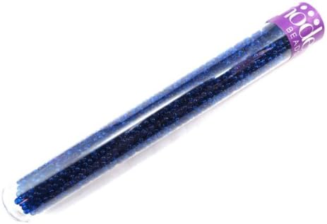 Mode International RSB11-60301 Round Seed Beads 11-0 5.5 in.Tube-Deep Aqua