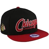 NHL New Era Chicago Blackhawks Youth Snap It Back Snapback Hat - Black/Red