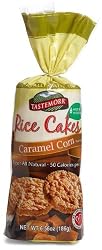 Tastemorr Snacks Rice Cakes, Caramel Flavor, 6.56-Ounce Bags (Pack of 12)