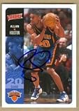 Allan Houston AutographedHand Signed Basketball Card (New York Knicks)