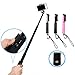 Selfie Stick,Paladineer Extendable Integrated Self Portrait Wireless Bluetooth Remote Camera Shooting Shutter Monopod Selfie Handheld Stick Pole With Carabiner And Charging Cable(For Free) Specially designed for IOS And Android System Mobile Cell Phone Fit for Different Width Dimension of The Mobile Phone Black