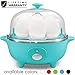 Maxi-Matic EGC-007T Easy Electric Egg Poacher, Omelet & Soft, Medium, Hard-Boiled Measuring Cup Included, 7 Capacity, Teal