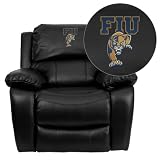 Flash Furniture Florida International University Golden Panthers Embroidered Black Leather Rocker Recliner