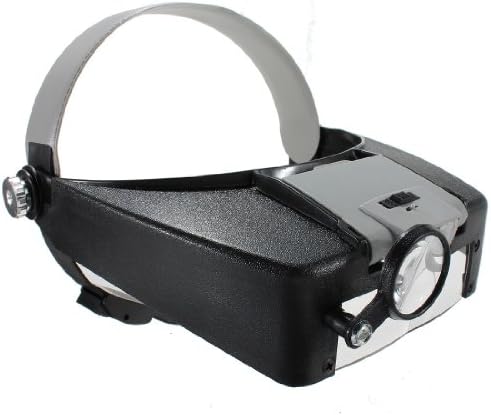10X Lighted Magnifying Glass Headset LED Headband Loupe
