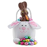 Hunting Easter Bunny Gourmet Chocolate Eggs Gift Basket Filled with Gourmet Foiled Chocolates Eggs