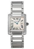 Cartier Tank Francaise Ladies' Watch 18K White Gold Cream Dial Diamond Bezel Diamond Bracelet WE1018SF