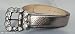 Leatherock Silver Metallic Leather Belt